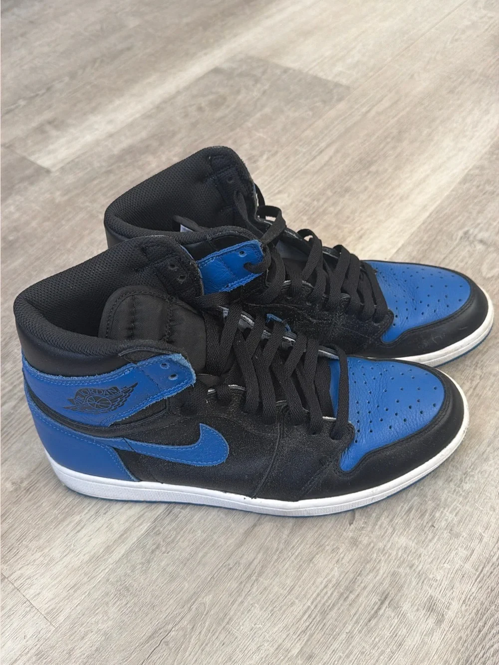 Jordan Men's High-Top Sneakers - Black & Royal Blue